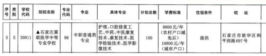 石家庄冀联医学中等专业学校2026年面向天津地区中考生招生计划 石家庄冀联医学中等专业学校2026年面向天津地区中考生招生计划